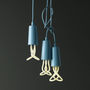 Deckenlampe Hängelampe-PLUMEN-PLUMEN - Suspension Bleu et Ampoule Baby 001 | Sus